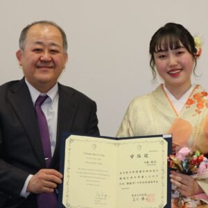 川島風花さん 卒業おめでとう！　　　　　　これからは修士で頑張って！